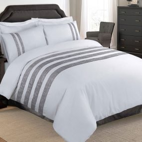 Grey Stripe Bed